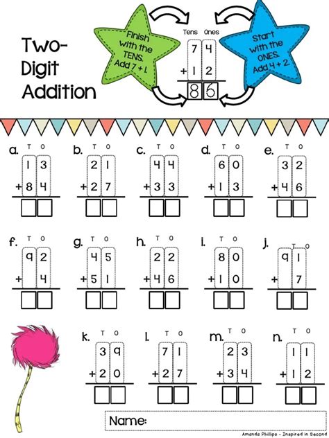 two digit addition without regrouping